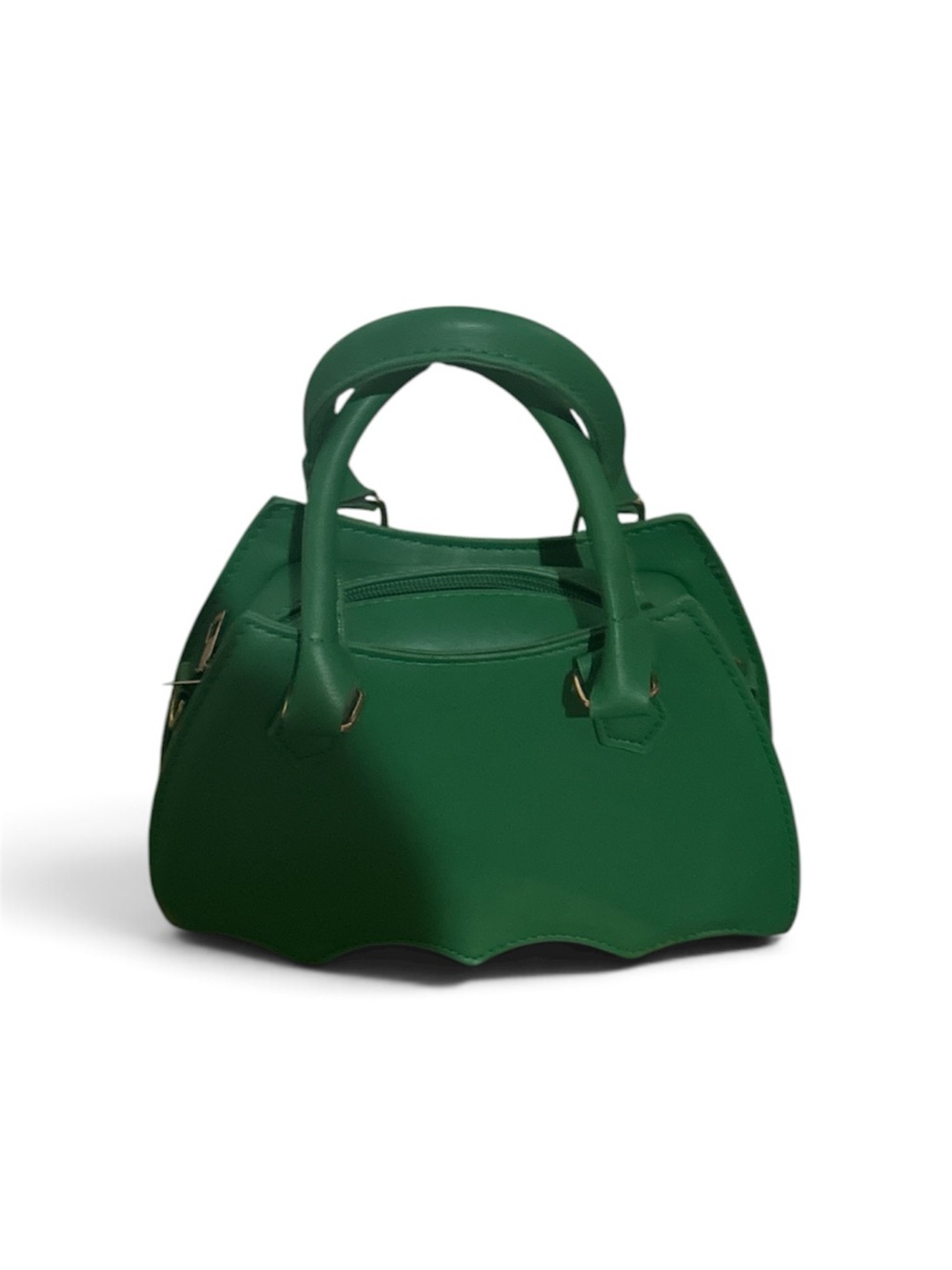 Elegant Green Structured Top-Handle Satchel